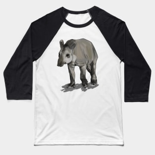 Brazilian Tapir (Tapirus terrestris) Baseball T-Shirt